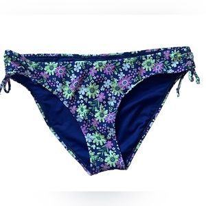 NWOT CABANA del Sol bikini bottom, elastic and tie sides, floral print, …